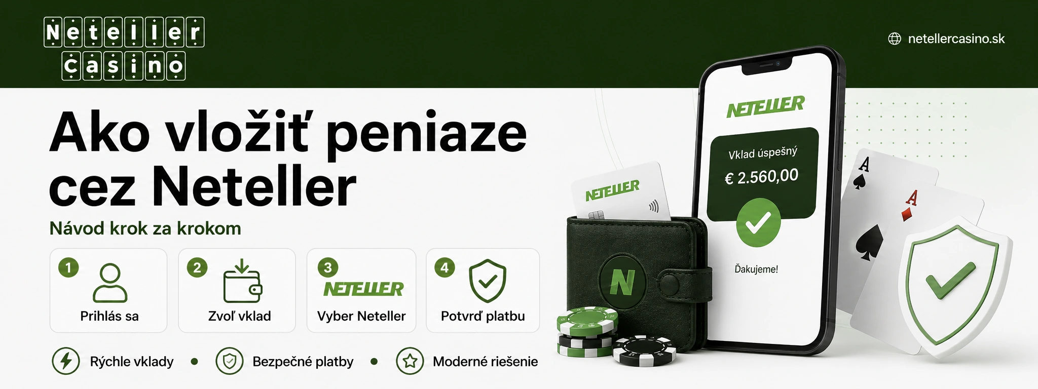 Vklad peňazí cez Neteller krok za krokom