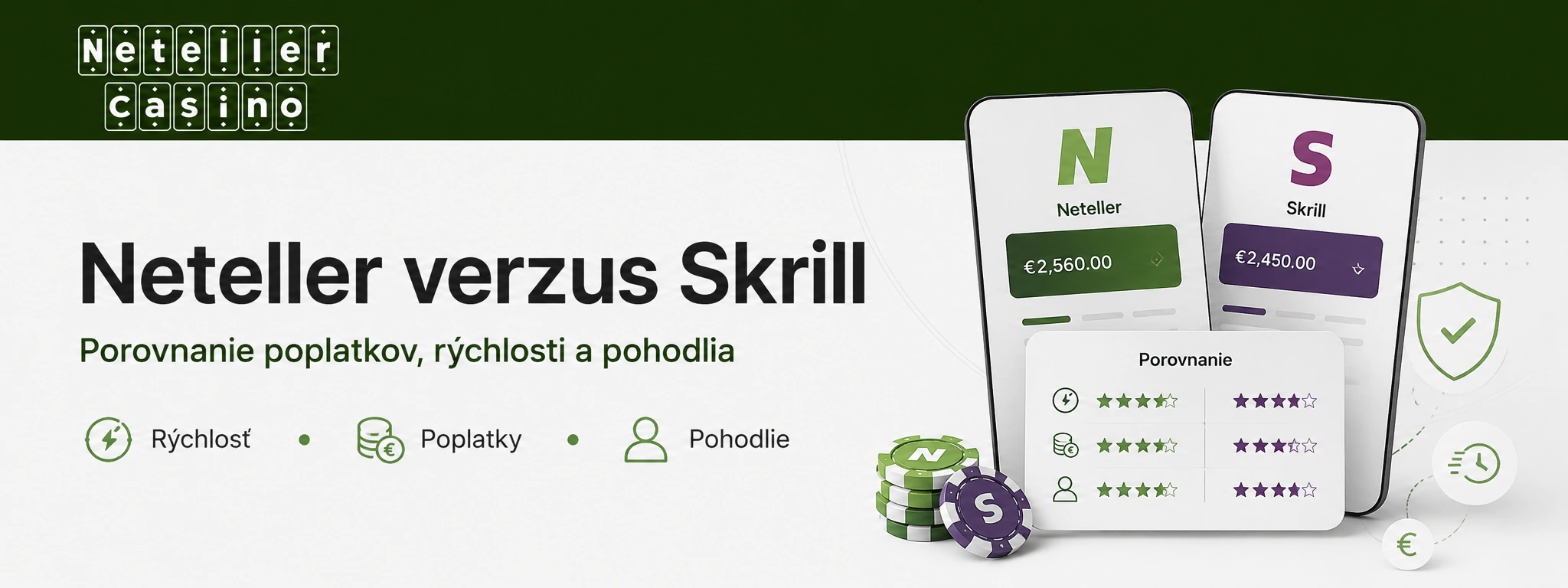 Porovnanie e-peňaženiek Neteller a Skrill